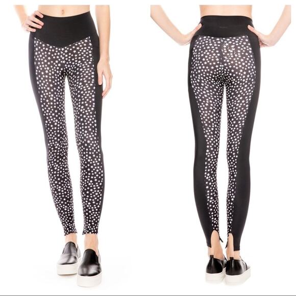 WITH Wear It To Heart High Waist Star Leggings - Black Superstar Size M - Picture 2 of 11